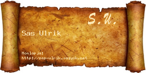Sas Ulrik névjegykártya